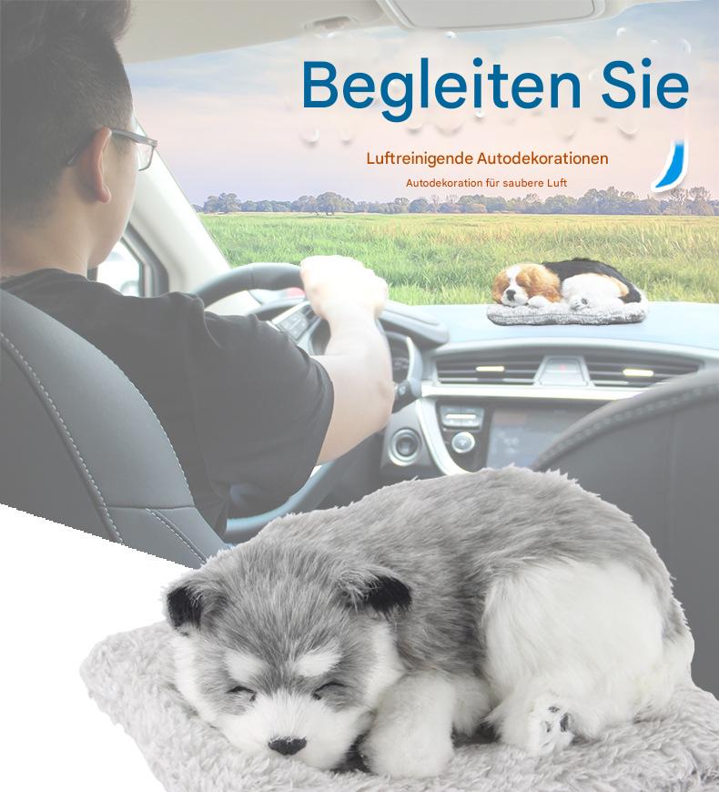 Auto Deko Katze & Hund – Aktivkohle Luftreiniger Figur für Auto Innenraum