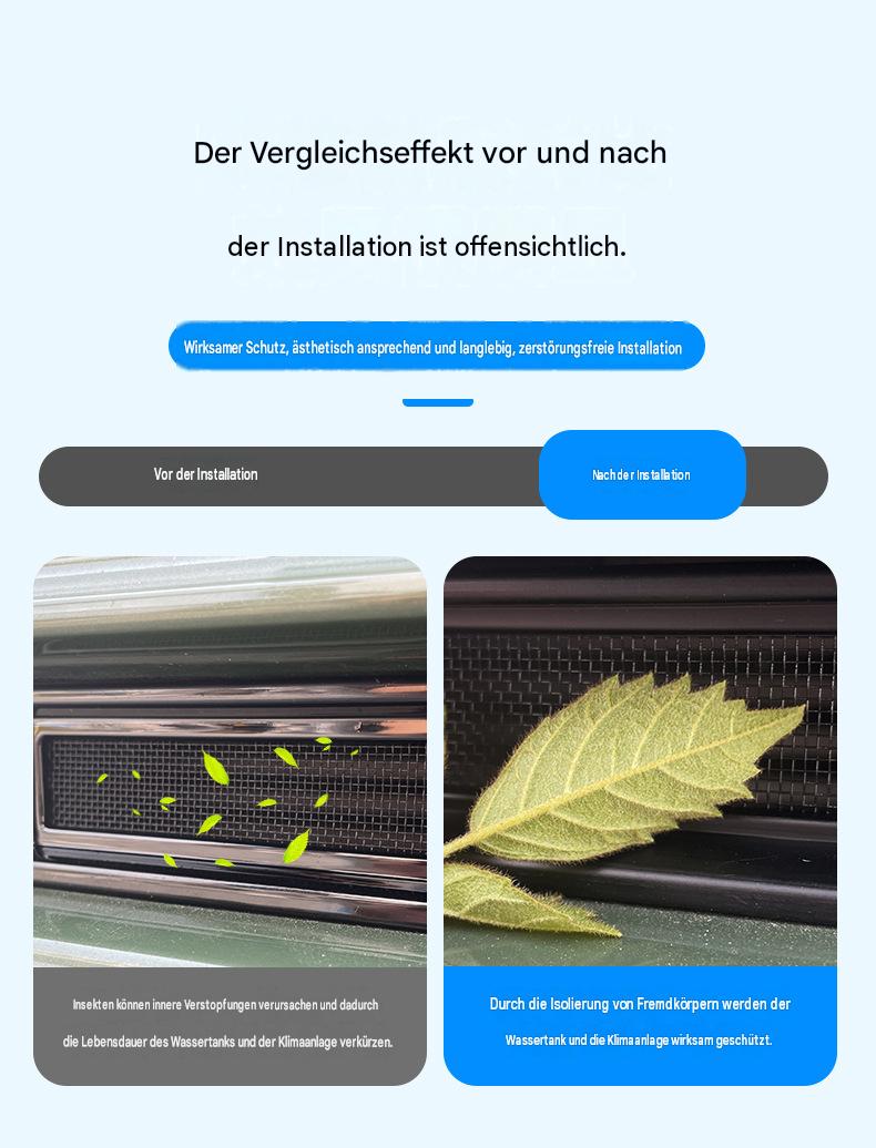 Insektenschutzgitter Kühlergrill Schutzabdeckung aus ABS + Edelstahl passend für Audi A5 S-line Dynamik Baujahre 2020–2025, Lufteinlass Schutzgitter Autozubehör