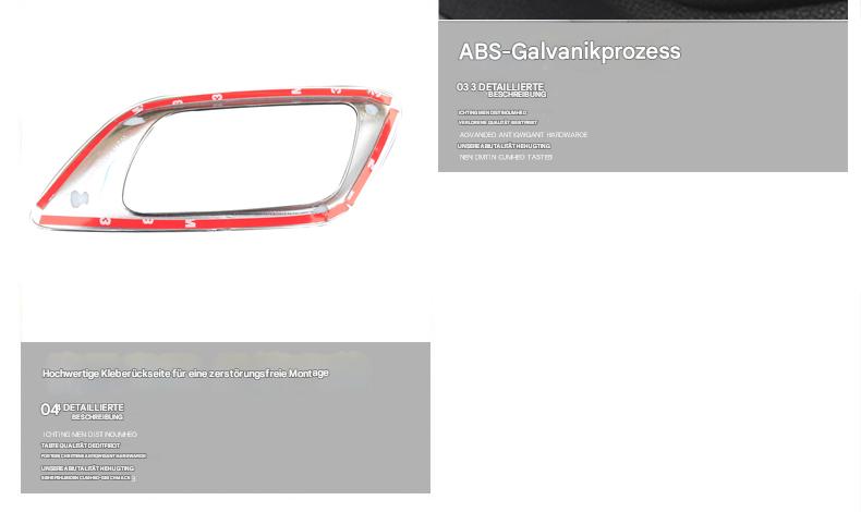 ABS Chrom Türgriffblenden für Honda Fit GK5 2014–2020 – Innenrahmenabdeckung für 3. Generation Jazz