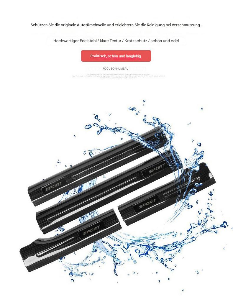 Einstiegsleisten Türschweller Schutz passend für Audi A3 – Edelstahl Türschwellerleisten Innenraum Dekor & Tuning Zubehör