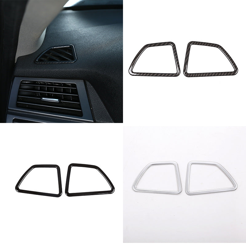 LHD Only ABS Dashboard Air Vent Frame Trim 2PCS Set - BMW X5 E70 2008 2009 2010 2011 2012 2013