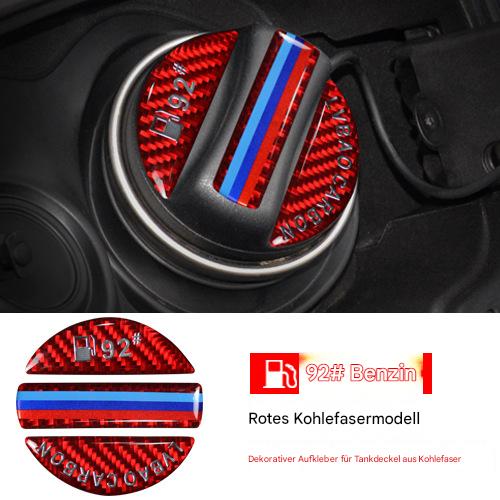 Kraftstoff Hinweis Aufkleber 92/95/98 – Carbon Tankdeckel Dekor