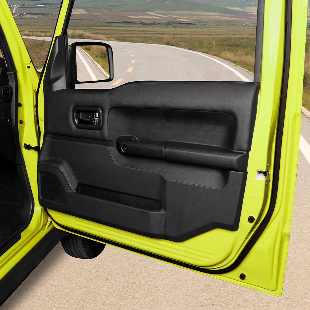 Suzuki Jimny JB64 JB74 JC74 2025 Türschutz Leder – 4-teiliges Set, Anti-Kick Türverkleidung, Kratzschutz mit 3M-Klebeband