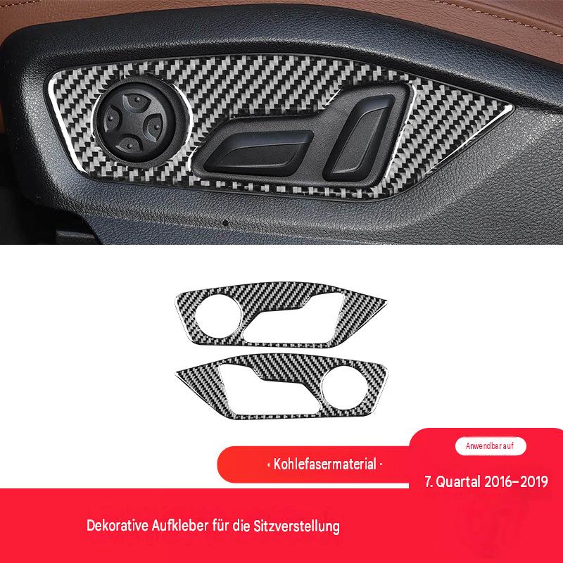 Real Carbon Fiber Seat Adjustment Decorative Trim Covers – Audi Q7 4M 2016 2017 2018 2019