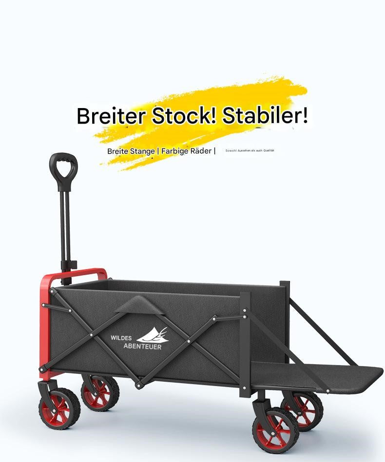 Faltbarer Outdoor-Transportwagen mit Vollstahlrahmen & 600D Oxford – Kompakt & Vielseitig