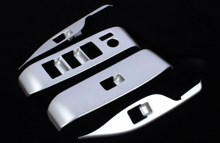 Innenraum-Dekorleisten in Matt-Silber – passend für Toyota Alphard/Vellfire (2016–2021)｜Fensterheber & Lüftungsgitter Blenden