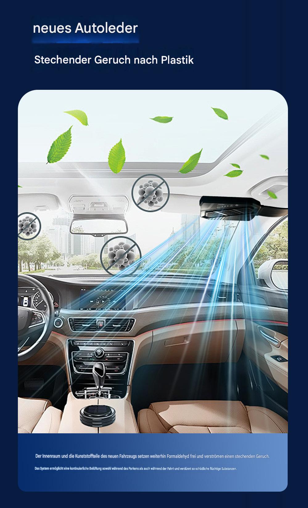Solar Powered Car Window Exhaust Fan | Car Interior Cooling & Odor Removal Ventilator