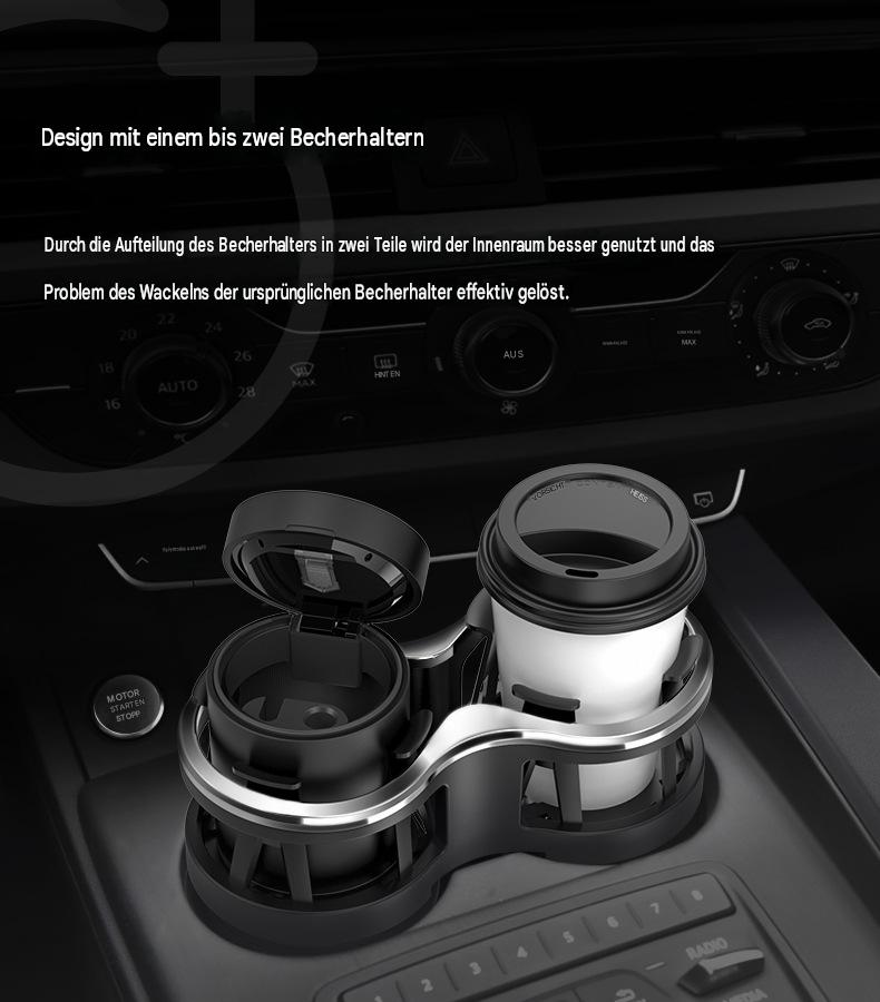 Doppel Becherhalter Auto Verstellbar | Original Getränkehalter Einsatz ABS