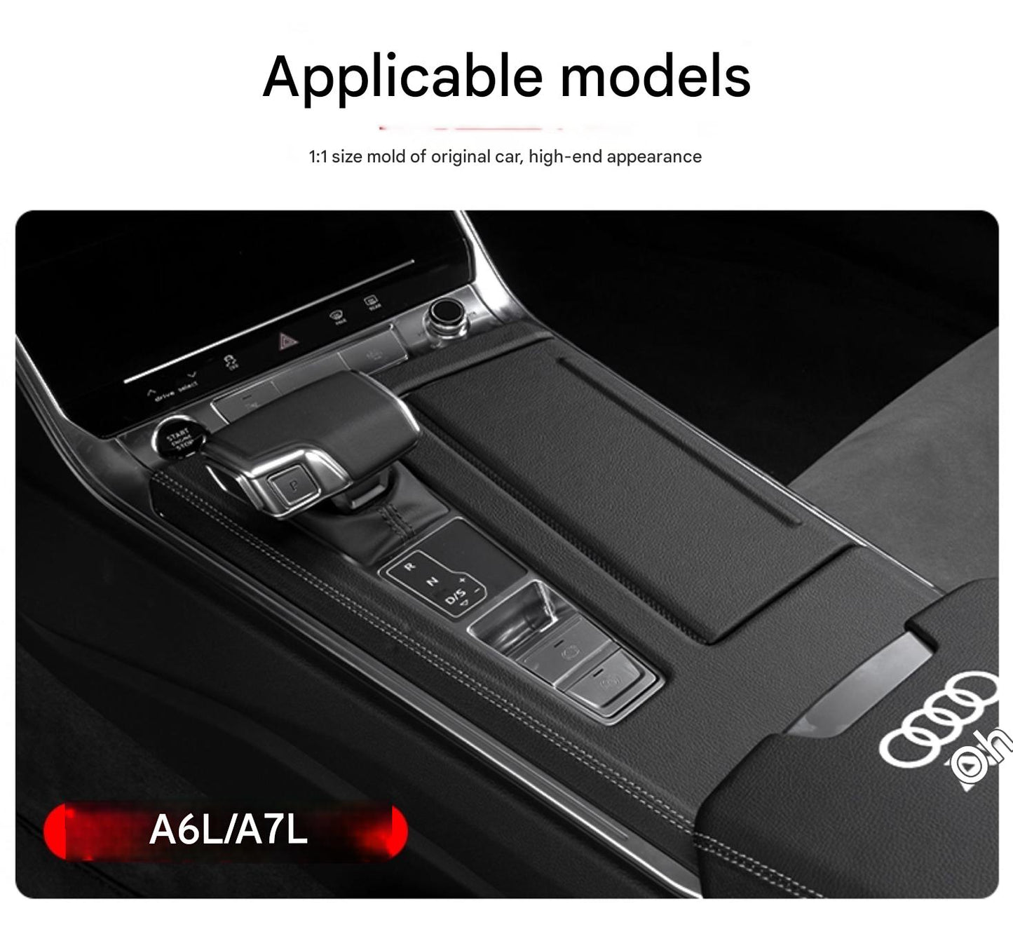 Leder Mittelkonsole Abdeckung für Audi A6L/A7 – Schaltknauf Blende & Schutzrahmen Innenraum Dekor