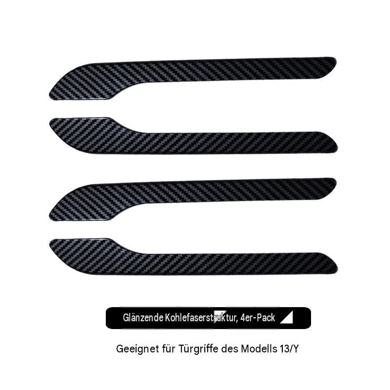 Tesla Model 3 / Y / Y L Türgriff-Abdeckungen in Carbon-Optik – ABS Türgriffschutz, Kratzschutz & Tuning Zubehör
