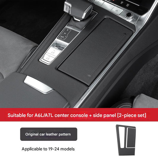 Leder Mittelkonsole Abdeckung für Audi A6L/A7 – Schaltknauf Blende & Schutzrahmen Innenraum Dekor
