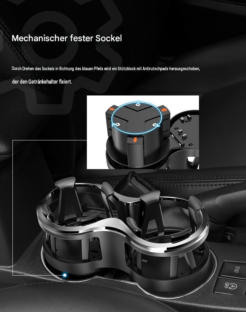 Doppel Becherhalter Auto Verstellbar | Original Getränkehalter Einsatz ABS
