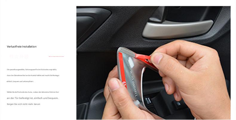 ABS Chrom Türgriffblenden für Honda Fit GK5 2014–2020 – Innenrahmenabdeckung für 3. Generation Jazz