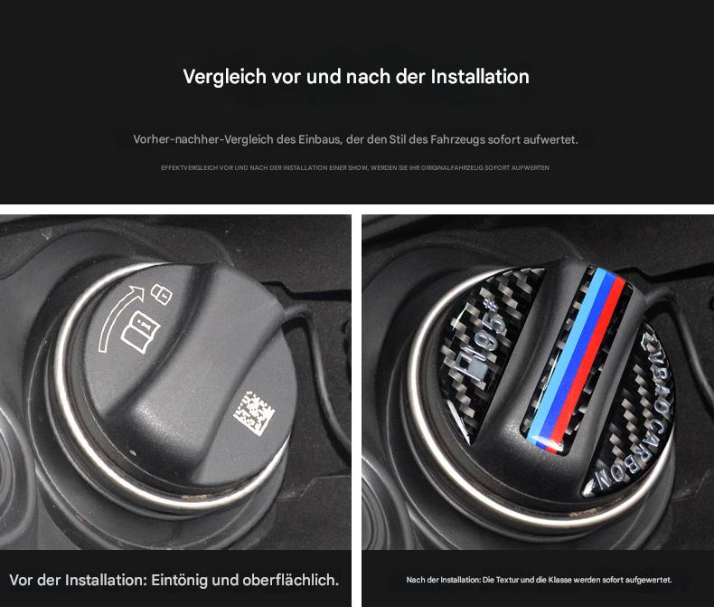 Kraftstoff Hinweis Aufkleber 92/95/98 – Carbon Tankdeckel Dekor