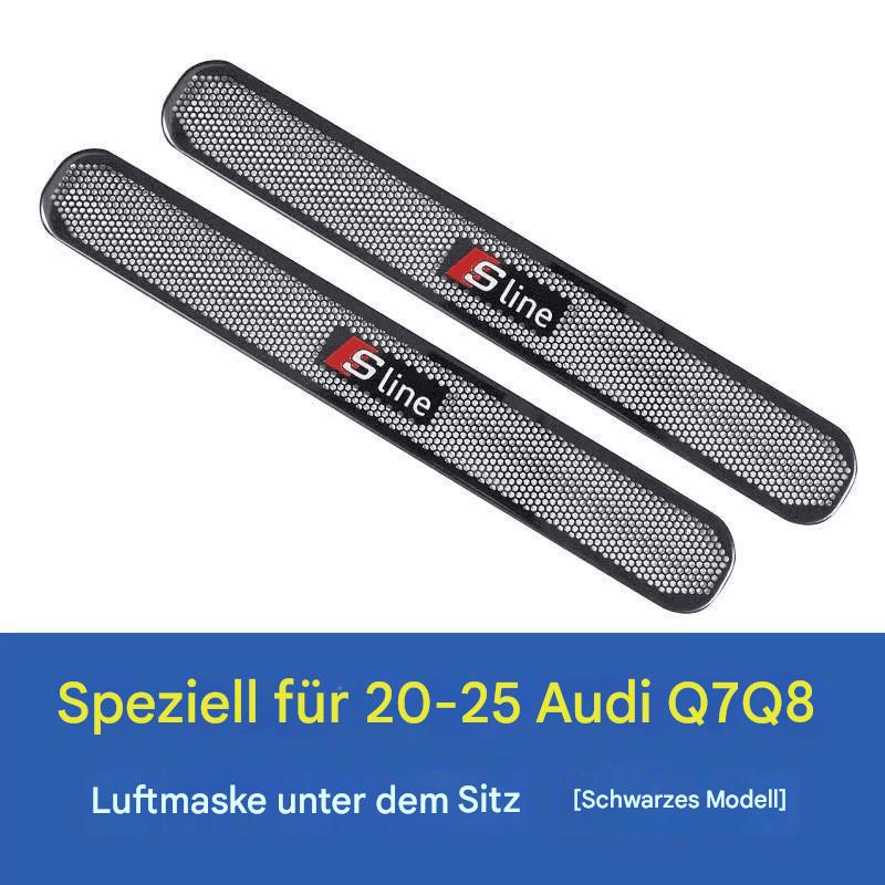 Edelstahl-Lüftungsschutz unter dem Sitz für Audi A4L/A6L/A7/A8/Q3/Q5L/Q7/Q8 – Staubschutz & Dekoration