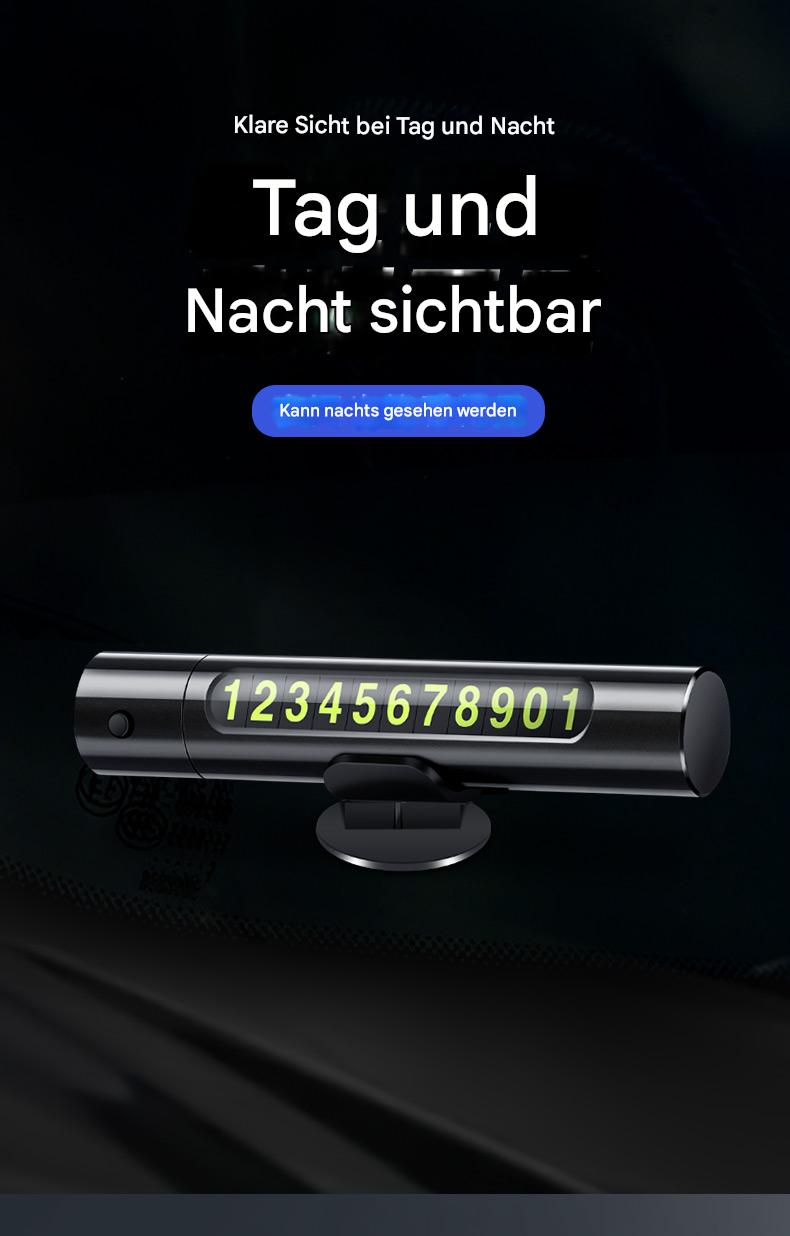 4-in-1 Auto-Notfalltool mit Parknummernschild, Nothammer, Gurtschneider & LED-Licht – Multifunktionales Sicherheitszubehör fürs Armaturenbrett