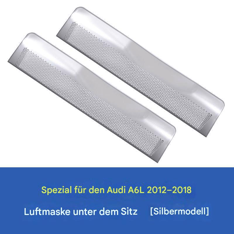 Edelstahl-Lüftungsschutz unter dem Sitz für Audi A4L/A6L/A7/A8/Q3/Q5L/Q7/Q8 – Staubschutz & Dekoration