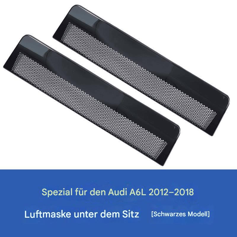 Edelstahl-Lüftungsschutz unter dem Sitz für Audi A4L/A6L/A7/A8/Q3/Q5L/Q7/Q8 – Staubschutz & Dekoration