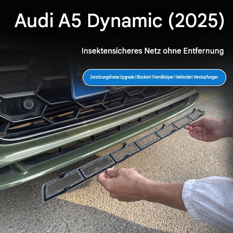 Insektenschutzgitter Kühlergrill Schutzabdeckung aus ABS + Edelstahl passend für Audi A5 S-line Dynamik Baujahre 2020–2025, Lufteinlass Schutzgitter Autozubehör