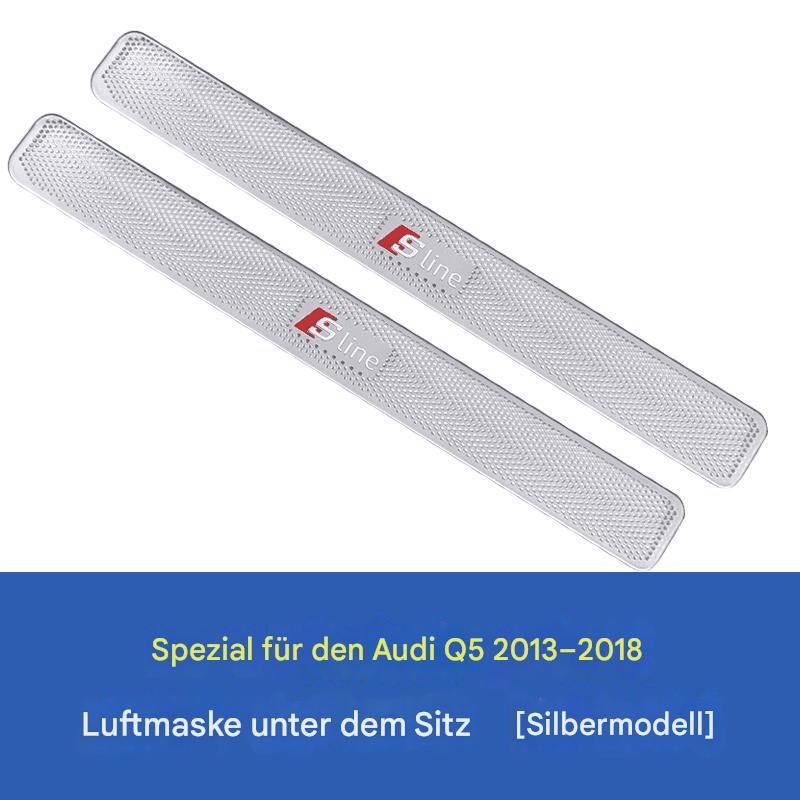 Edelstahl-Lüftungsschutz unter dem Sitz für Audi A4L/A6L/A7/A8/Q3/Q5L/Q7/Q8 – Staubschutz & Dekoration