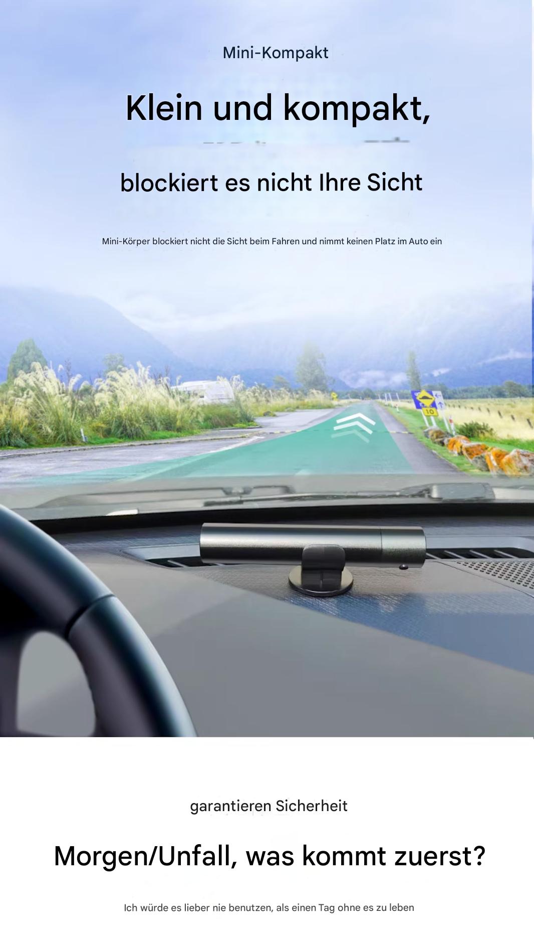 4-in-1 Auto-Notfalltool mit Parknummernschild, Nothammer, Gurtschneider & LED-Licht – Multifunktionales Sicherheitszubehör fürs Armaturenbrett