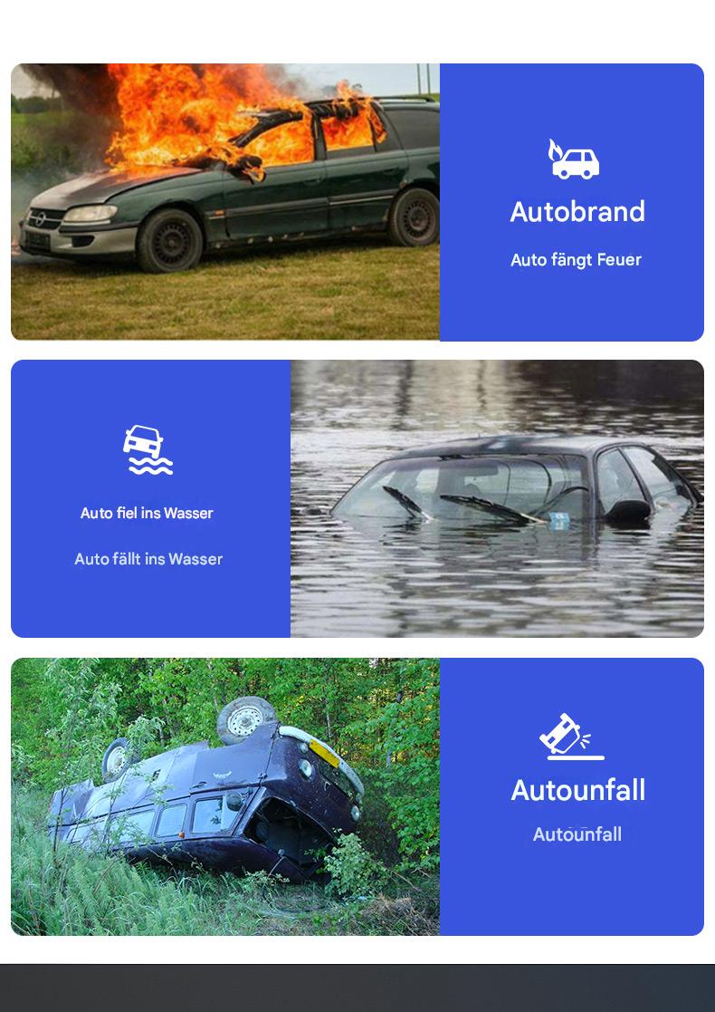 4-in-1 Auto-Notfalltool mit Parknummernschild, Nothammer, Gurtschneider & LED-Licht – Multifunktionales Sicherheitszubehör fürs Armaturenbrett