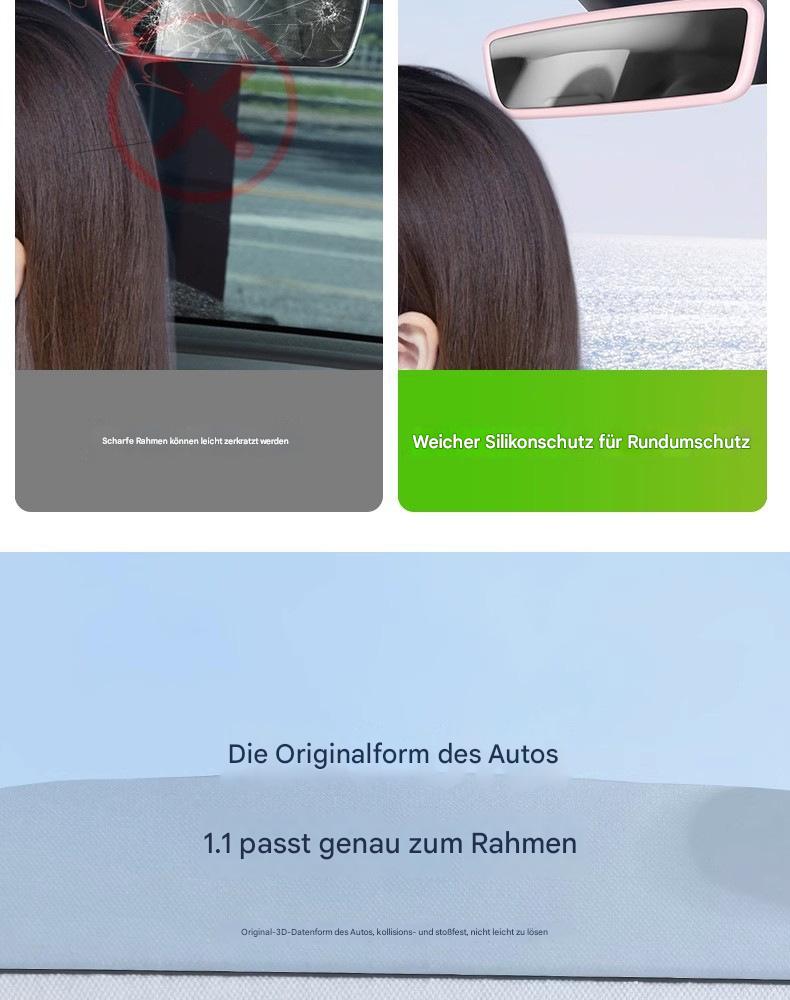 Tesla Model Y / 3 Rückspiegel Schutzabdeckung – Silikon Hülle für Innenraum, Anti-Kratz & Dekor Zubehör