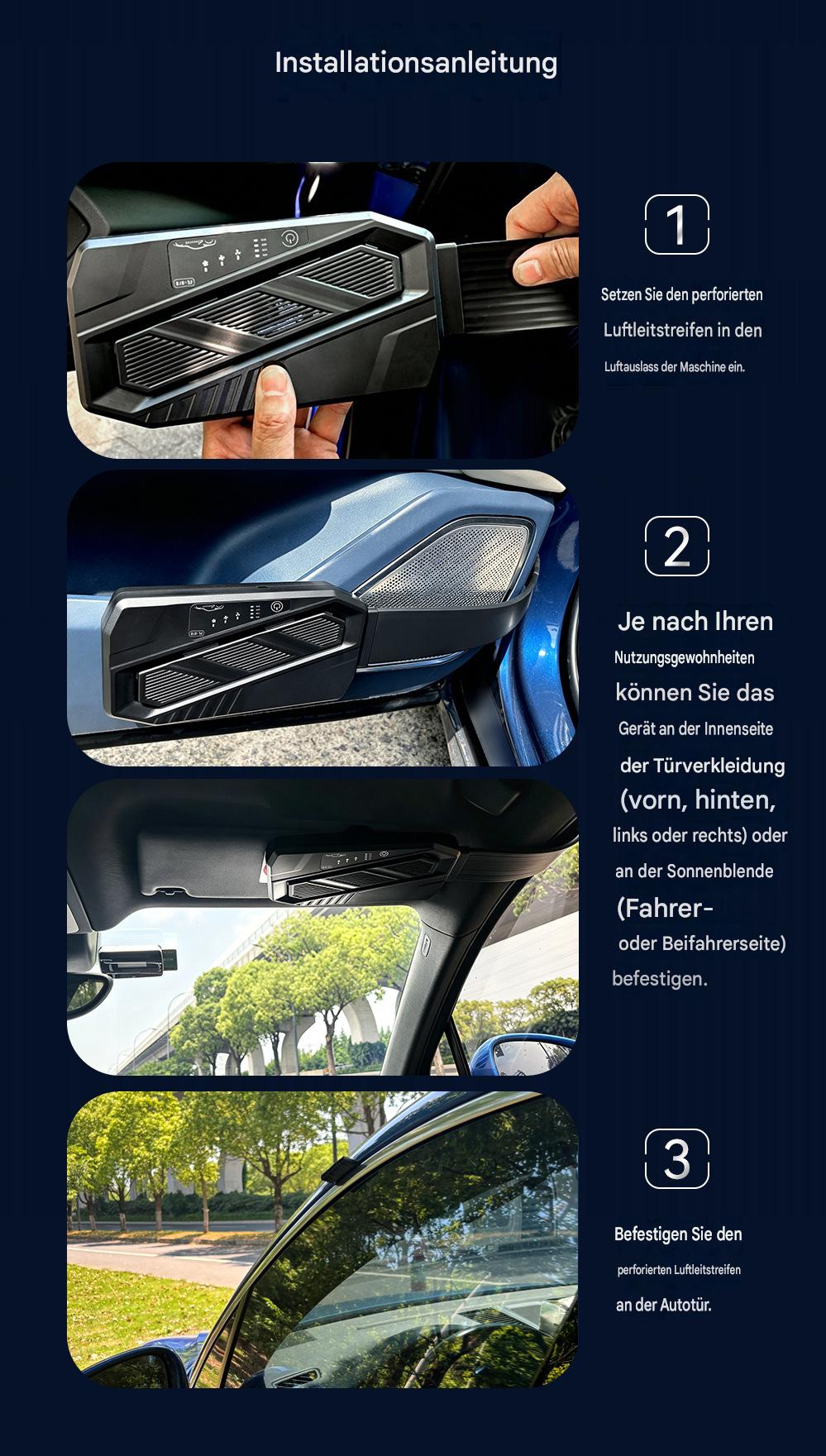 Solar Powered Car Window Exhaust Fan | Car Interior Cooling & Odor Removal Ventilator