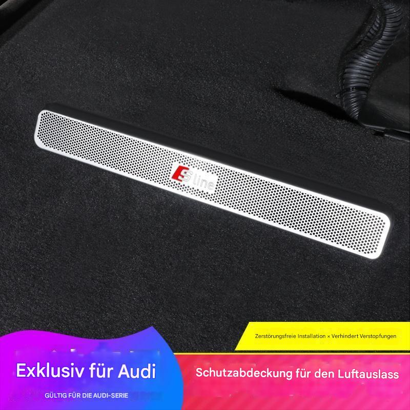 Edelstahl-Lüftungsschutz unter dem Sitz für Audi A4L/A6L/A7/A8/Q3/Q5L/Q7/Q8 – Staubschutz & Dekoration