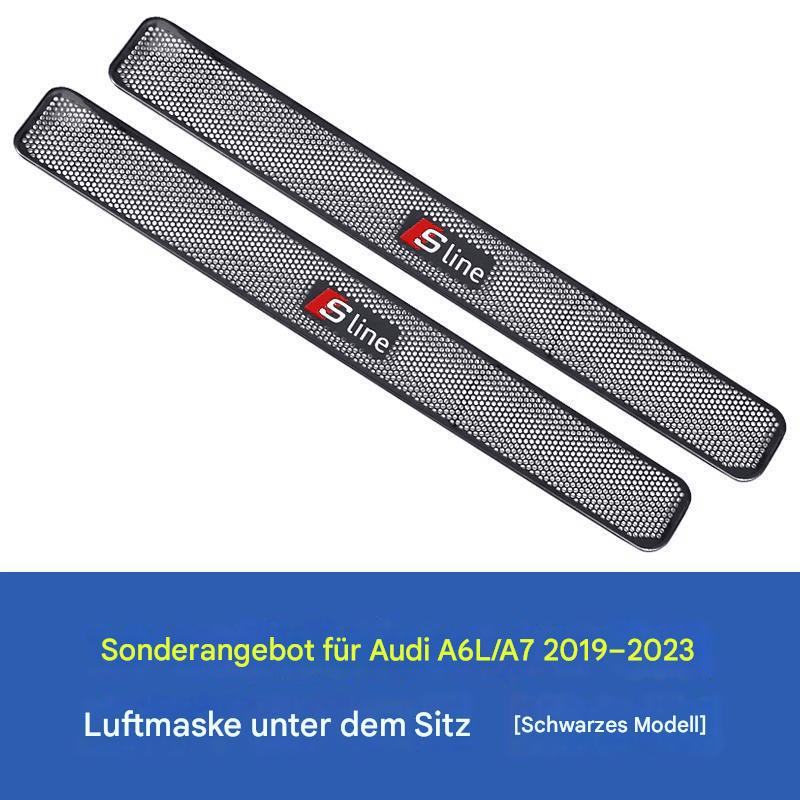 Edelstahl-Lüftungsschutz unter dem Sitz für Audi A4L/A6L/A7/A8/Q3/Q5L/Q7/Q8 – Staubschutz & Dekoration