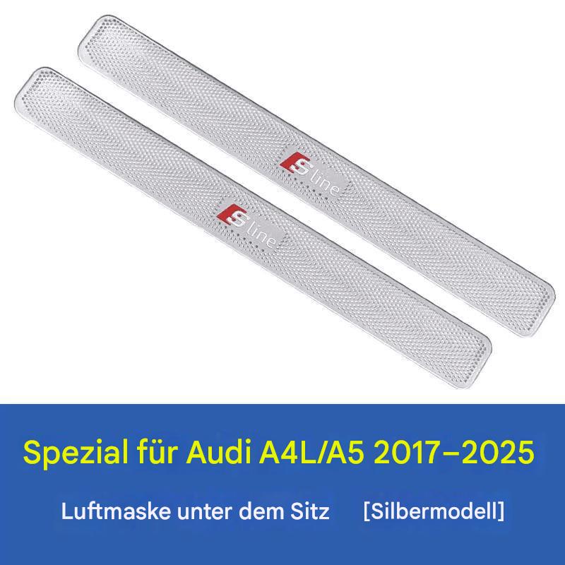 Edelstahl-Lüftungsschutz unter dem Sitz für Audi A4L/A6L/A7/A8/Q3/Q5L/Q7/Q8 – Staubschutz & Dekoration