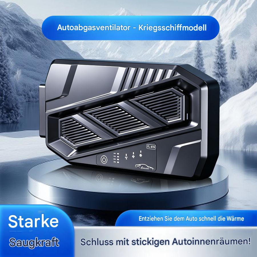 Solar Powered Car Window Exhaust Fan | Car Interior Cooling & Odor Removal Ventilator