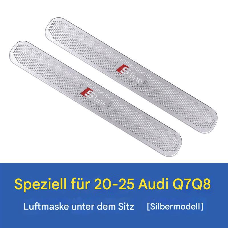 Edelstahl-Lüftungsschutz unter dem Sitz für Audi A4L/A6L/A7/A8/Q3/Q5L/Q7/Q8 – Staubschutz & Dekoration