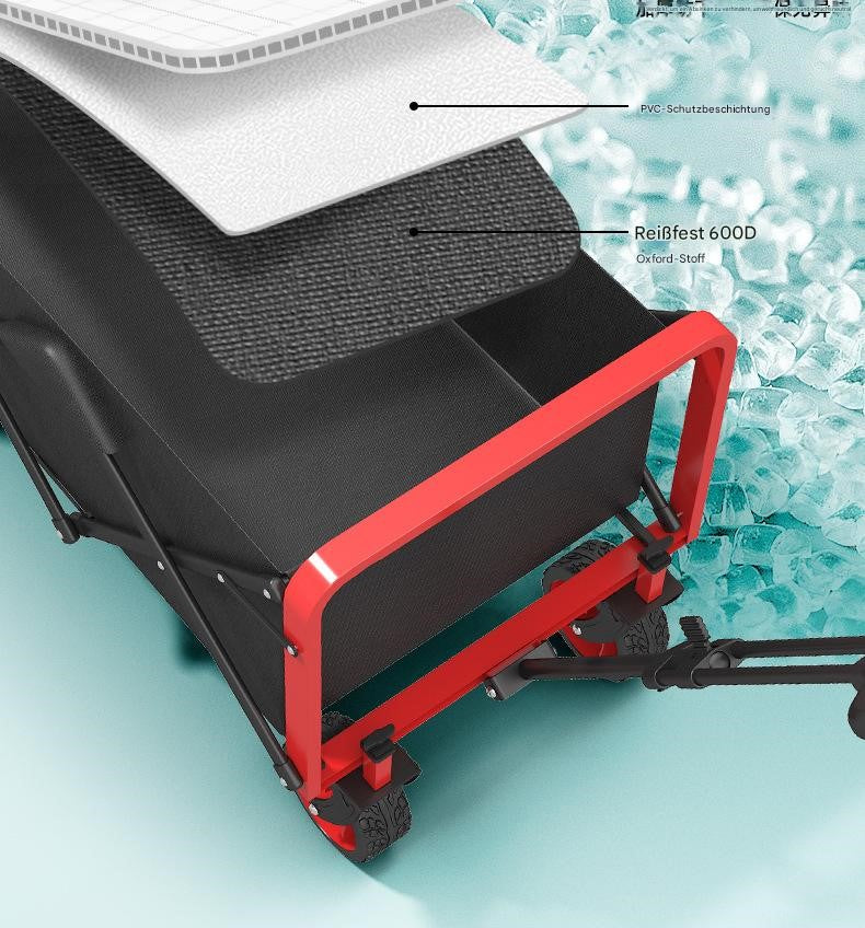 Faltbarer Outdoor-Transportwagen mit Vollstahlrahmen & 600D Oxford – Kompakt & Vielseitig