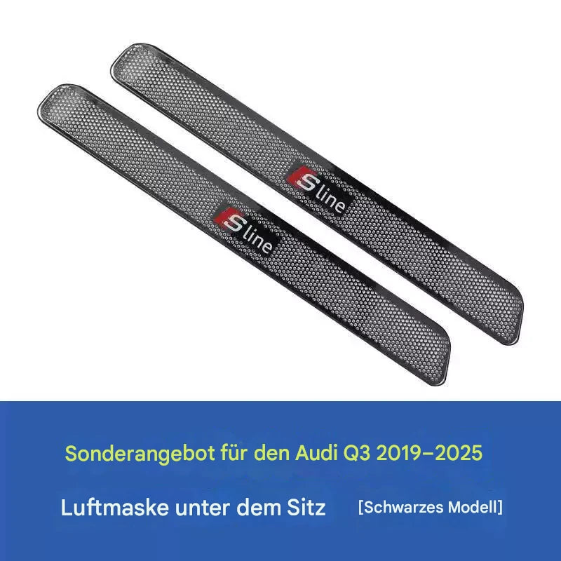 Edelstahl-Lüftungsschutz unter dem Sitz für Audi A4L/A6L/A7/A8/Q3/Q5L/Q7/Q8 – Staubschutz & Dekoration