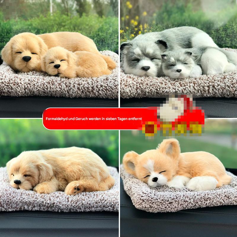 Auto Deko Katze & Hund – Aktivkohle Luftreiniger Figur für Auto Innenraum