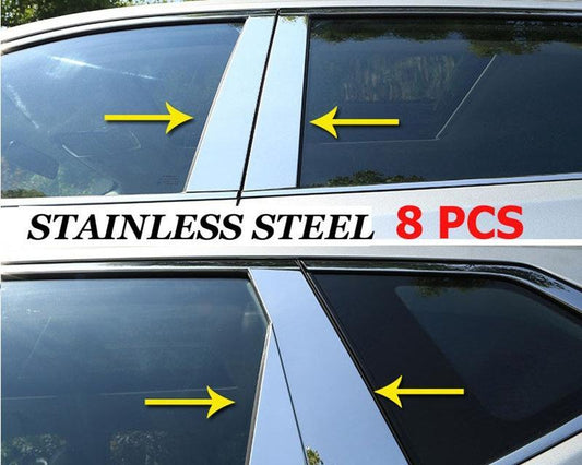 Nissan X-Trail T32 Edelstahl Türzierleisten Abdeckung B und C Säule Türsäule