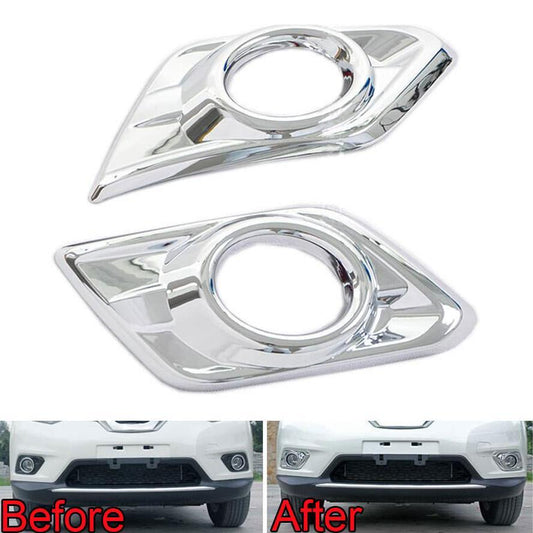 Nissan X-Trail T32 Chrom Nebelscheinwerfer Licht Abdeckung Rahmen Vorne
