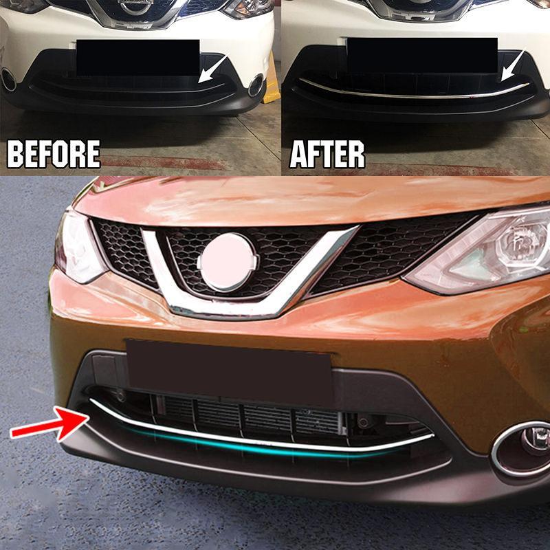 Nissan Qashqai J11 Chrom Stossleiste Kühlergrill Vorne Leiste Abdeckung