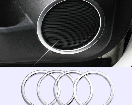 Nissan Qashqai J11 Chrom Tür Lautsprecher Ringe Rahmen Abdeckung Blende