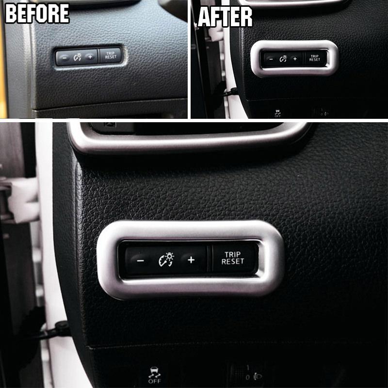 Nissan X-Trail T32 Chrom Armaturenbrett Lichteinsteller Schalter Abdeckung Rahmen