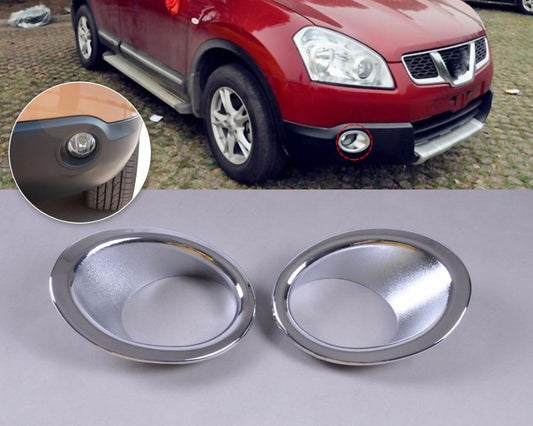 Nissan Qashqai J10 Chrom Nebelscheinwerfer Licht Abdeckung Rahmen Vorne