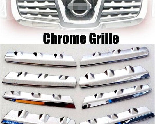 Nissan Qashqai J10 Chrom Kühlergrill Gitter Niere Streifen Abdeckung Leiste