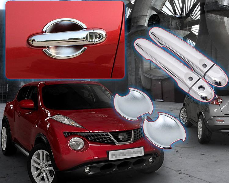 Nissan Juke F15 Chrom Außen Türgriff Schalen Mulden Tür Kappen Abdeckung