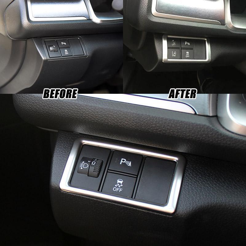 Honda Civic FK Chrom Licht Schalter Abdeckung Rahmen