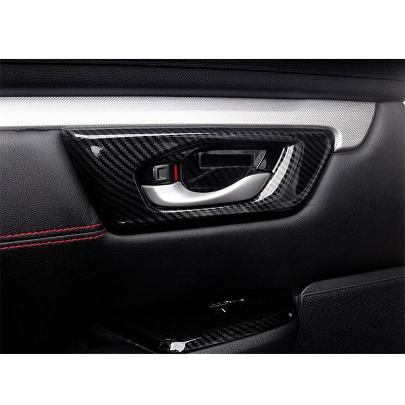 Honda CRV Chrom Carbon Türgriff Schalen Tür Abdeckung Blende Rahmen