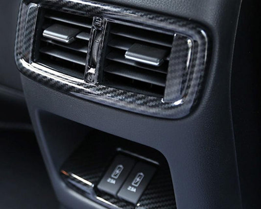 Honda CRV Chrom Carbon Mittelkonsole Armlehne Luftdüsen Lüftung Abdeckung Rahmen