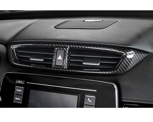 Honda CRV Chrom Carbon Innenraum Luftdüsen Lüftungsgitter Lüftungsschacht Rahmen Abdeckung
