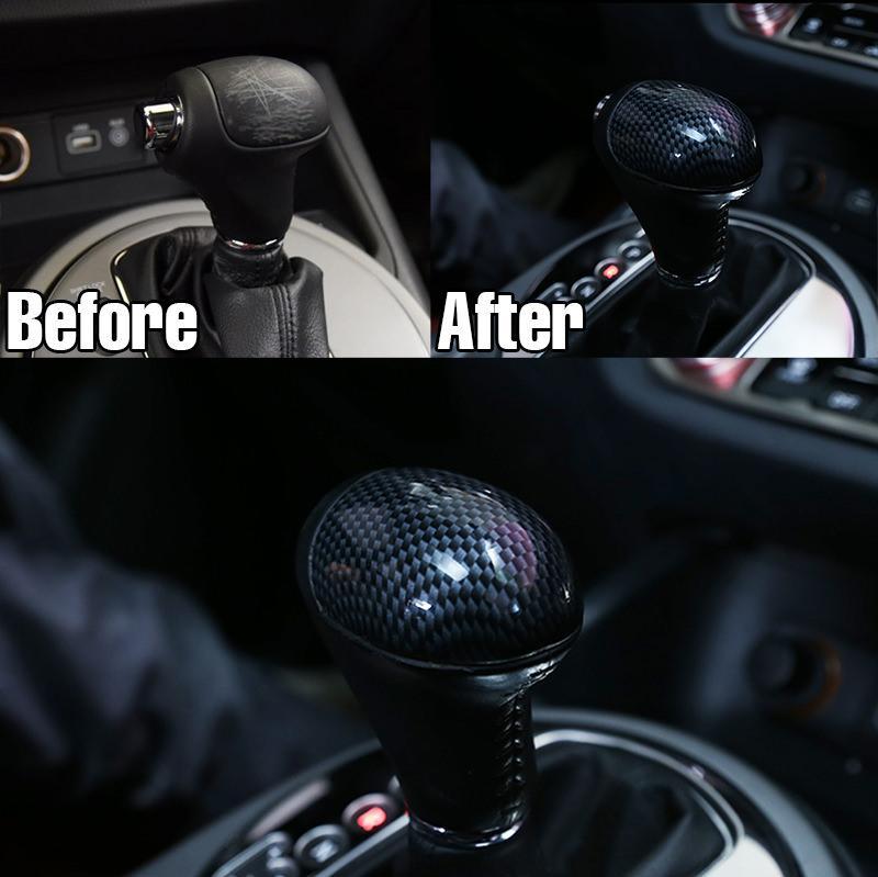 Kia Sportage 3 SL Carbon Schaltknauf Schalthebel Abdeckung