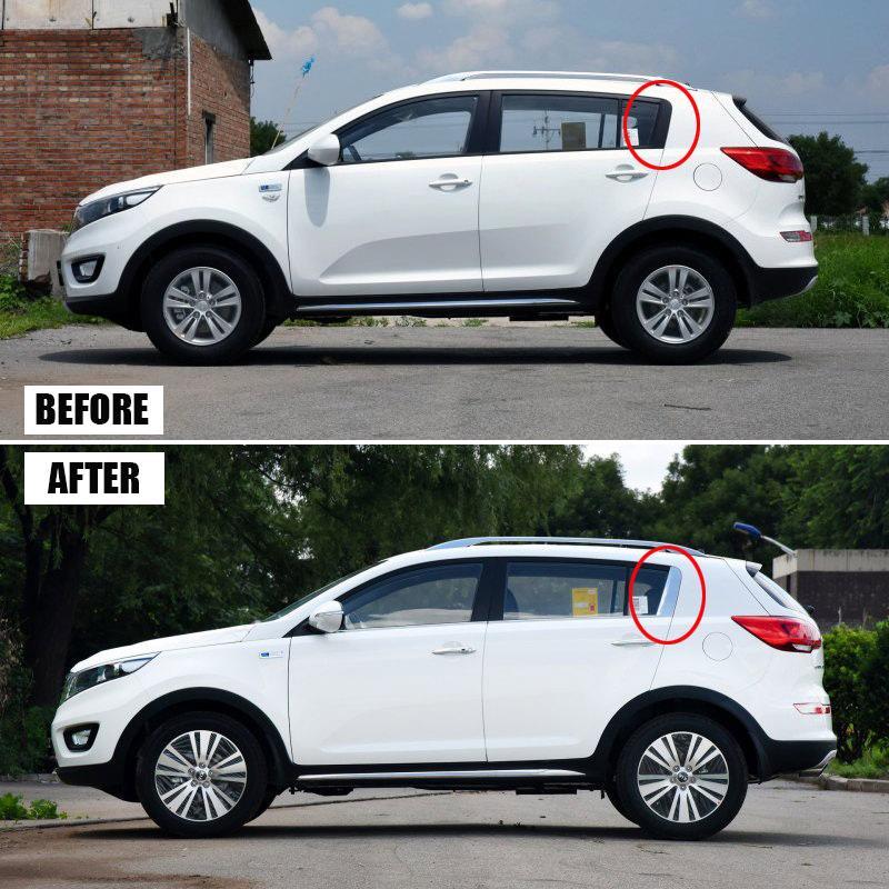 Kia Sportage 3 SL Chrom Türzierleisten Abdeckung C Säule Türsäule